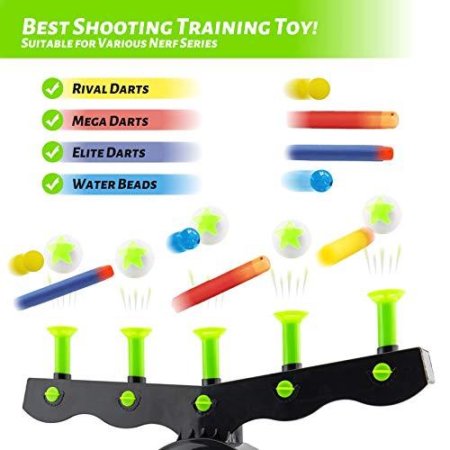 Shooting Targets For Guns Shooting Game Glow In The Dark Floating Ball Target Practice Toys For Kids Boys Hover Shot 1 Blaster Toy Gun 10 Soft Foam Balls 3 Darts Gift.