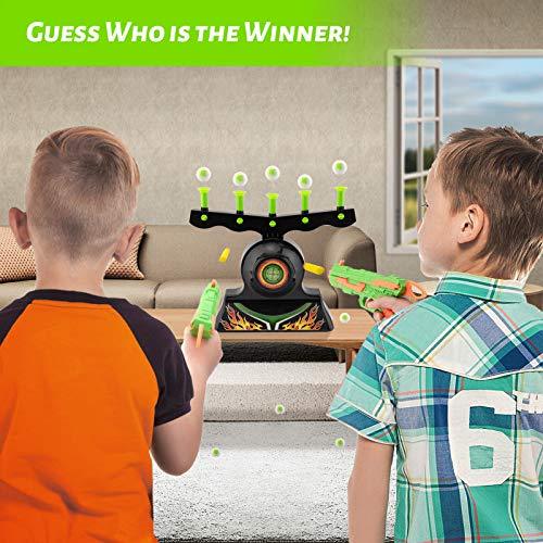 Shooting Targets For Guns Shooting Game Glow In The Dark Floating Ball Target Practice Toys For Kids Boys Hover Shot 1 Blaster Toy Gun 10 Soft Foam Balls 3 Darts Gift.