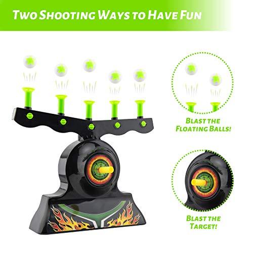 Shooting Targets For Guns Shooting Game Glow In The Dark Floating Ball Target Practice Toys For Kids Boys Hover Shot 1 Blaster Toy Gun 10 Soft Foam Balls 3 Darts Gift.